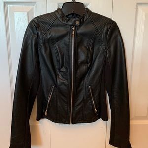 Express Vegan Leather Black Jacket XS